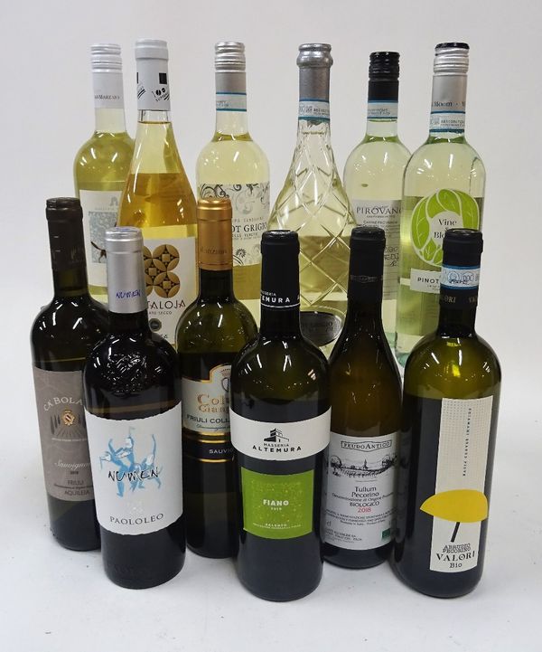 Italian White Wine: Ca Bolani Sauvignon 2019; Numen Chardonnay 2019; Colutta Gianpaolo Sauvignon 2019; Masseria Altemura Fiano 2019; Feudo Antico...