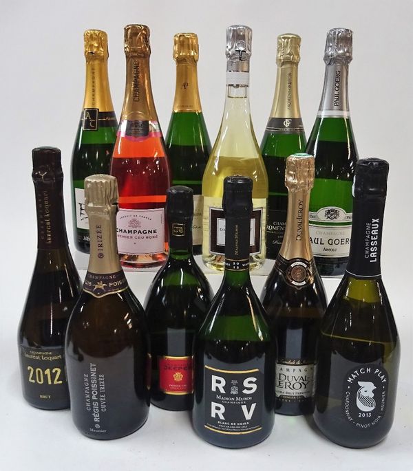 Champagne: Laurent Lequart Extra Brut 2012; Régis Poissinet Cuvée Irizée Extra Brut; Jeeper Brut Premier Cru; Maison Mumm RSRV Brut Grand Cru 2012;...