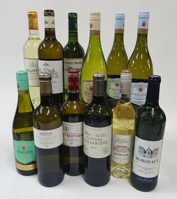 French White Wine: Pierre Jaurant Pinot Gris 2019; Roqueblanche Bordeaux Sauvignon Blanc 2019; Chateau Haut Bertiniere Grand Vin 2019; Chateau La...