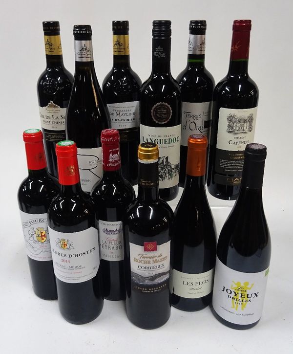 Red Wines of Bordeaux and the Languedoc: Chateau Fourcas Hosten Medoc 2014; Les Cedres d'Hosten Medoc 2014; Chateau La Fleur Peyrabon Pauillac 2017;...