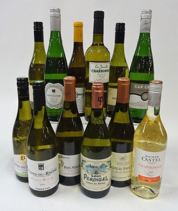 French White Wine: Louis Bernard Cotes du Rhone 2019; Frederic Reverdy Cotes du Rhone 2019; Paul Mas Vinus Clairette 2019; Paul Mas Parcelle...