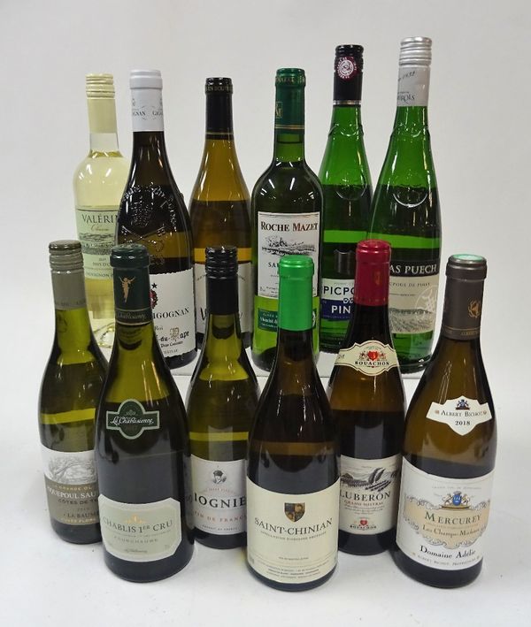 French White Wine: La Chablisienne Fourchaume Chablis 1er Cru 2017; La Baume Picpoul Sauvignon 2019; IPL Saint-Chinian 2019; Albert Bichot Domaine...