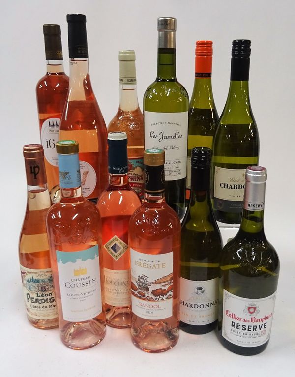 French White and Rosé: Les Jamelles Chardonnay-Viognier 2018; Dauphins Réserve 2019; Le Grand Clauzy Chardonnay 2019; Etoile de Nuit Chardonnay 2019;...