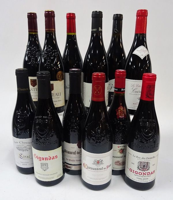 Red Wine from the Rhone valley: Bonpas Bonus Passus Chateauneuf-du-Pape 2018; Les Grandes Terres Chateauneuf-du-Pape 2019; IPL Chateauneuf-du-Pape...