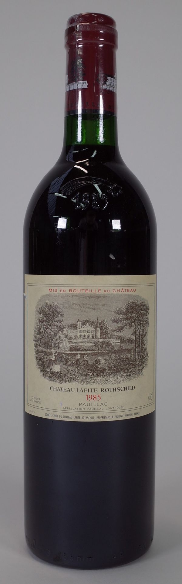 One bottle of 1985 Chateau Lafite Rothschild Pauillac.