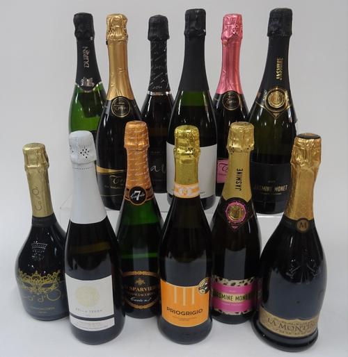 Italian, Argentinian and Canadian Sparkling Wine: Franciacorta Saten Brut; Franciacorta La Montina Millesimato 2012 Brut; Priogrigio Extra Brut;...
