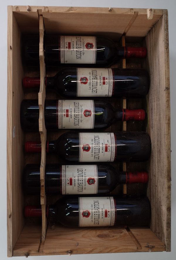 Six bottles of 2000 La Reserve de Leoville-Barton (6).