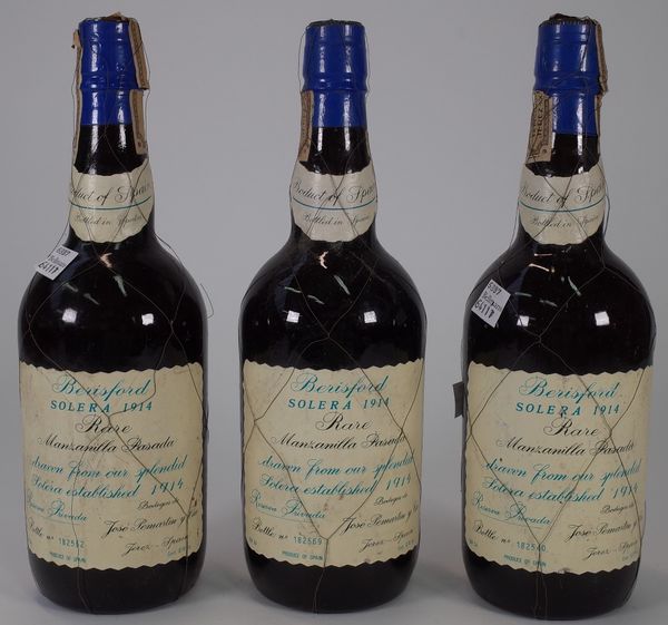 Three bottles of 1914 Beresford Solera (3).