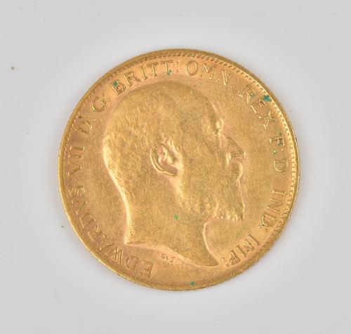 An Edward VII half sovereign 1910.