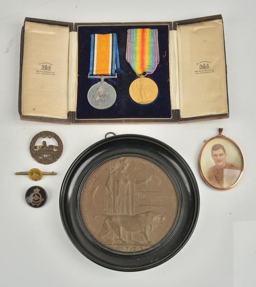 The First World War awards to Ewan Christian Lloyd, comprising; a 1914-18 British War Medal and a 1914-19 Victory Medal to.2.LIEUT.E.C.LLOYD....