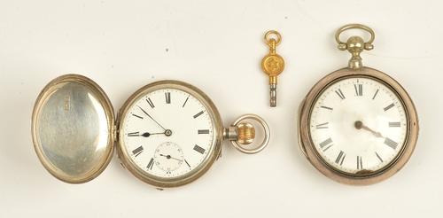 A gentleman's silver pair cased open faced pocket watch, with a gilt fusee movement, detailed to the backplate Wm Denham No 1731 London, the...