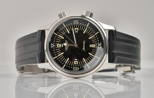 A Longines Automatic Legend Diver 300, steel cased gentleman's wristwatch, the signed black dial with Arabic and baton numerals and with outer Arabic...