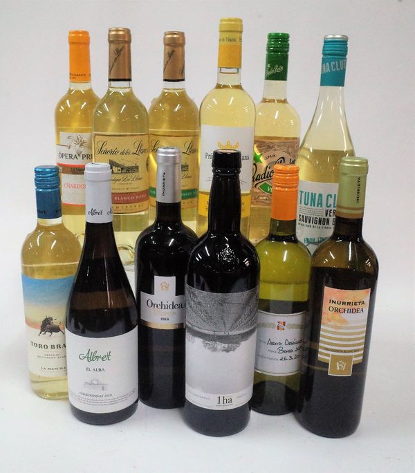 Spanish White Wine: Albret El Alba Chardonnay 2019; Inurrieta Orchidea Cuvée 2018; Arcillo Calcareo 1 ha Chardonnay 2016; Arono Organico 2019;...