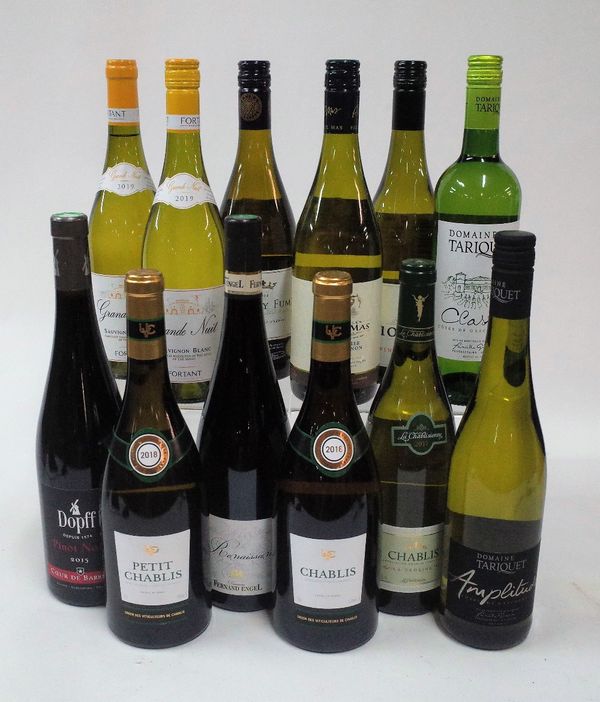 French White Wine: La Chablisienne Chablis La Sereine 2017; UVC Chablis 2018; UVC Petit Chablis 2018; Fernand Engel Renaissance Alsace Pinot Noir...