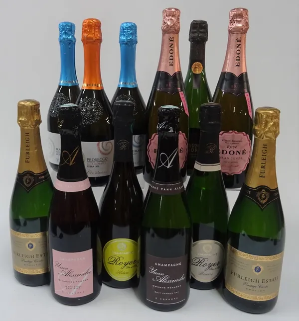 Sparkling Wines of France, Italy, Spain and England: Yann Alexandre Grande Réserve Champagne Brut Premier Cru; Yann Alexandre Blanches Terres...