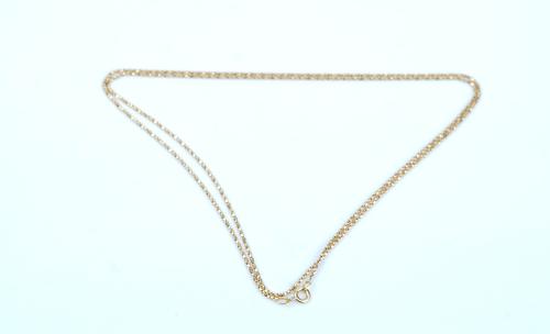A gold box link neckchain, on a boltring clasp, detailed 750, length 61.5cm, weight 5.2 gms.