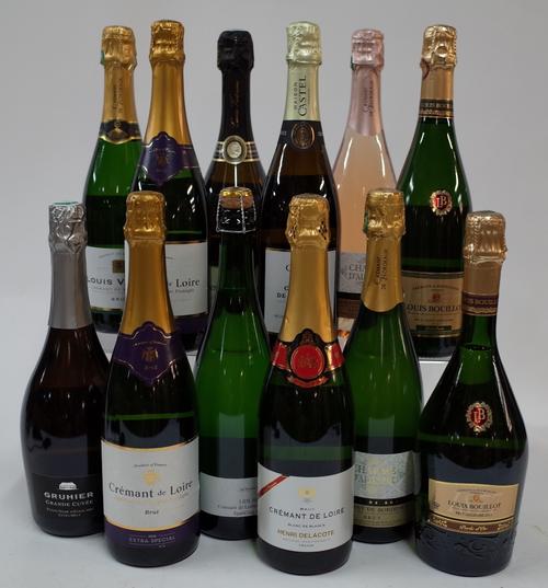 French Sparkling Wine: Gruhier Grande Cuvée Extra Brut; Asda Extra Special Crémant de Loire Brut (2 bottles); Lidl Crémant de Loire Brut; Henri...
