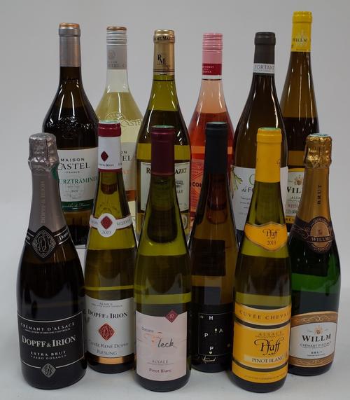 Wines from Alsace and the south of France: Dopff & Irion Crémant d'Alsace Extra Brut; Willm Crémant d'Alsace Brut; Pfaff Pinot Blanc 2019; Cuvée...