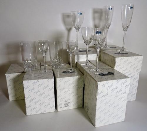 Waterford Crystal; modern, mostly boxed, including champagne flutes, port glasses, ships decanters and sundry, (qty).