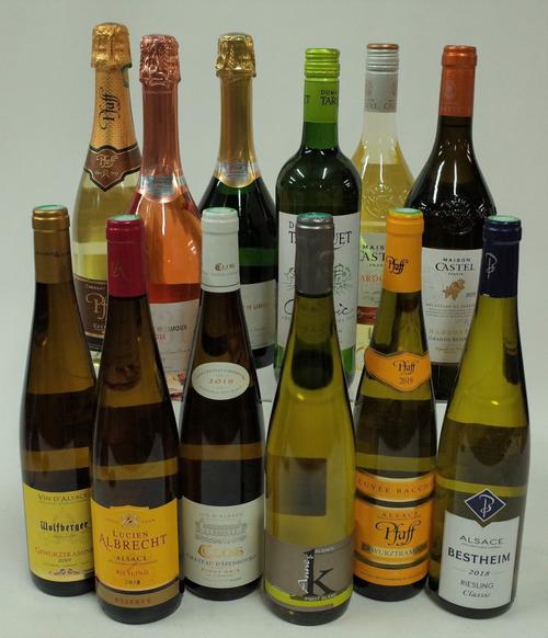 White Wine from Alsace and the south of France: Wolfberger Gewurztraminer 2019; Albrecht Riesling 2019; Clos Pinot Gris 2018; Anne de K Pinot Blanc;...