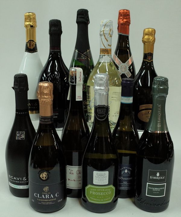 Prosecco: Andreola Sesto Senso Dry 2019; Foss Marai Strada di Guia 109 Extra Dry; Scavi & Ray Extra Dry; Fiori di Clara C Extra Dry; San Leo Brut;...