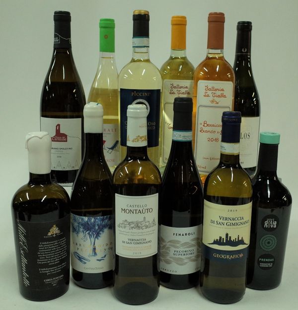 Italian White Wine: Usiglian del Vescovo MilleEsettantotto 2017; Tollo Pecorino 2018; Castello Montauto Vernaccia di San Gimignano 2019; Fenaroli...