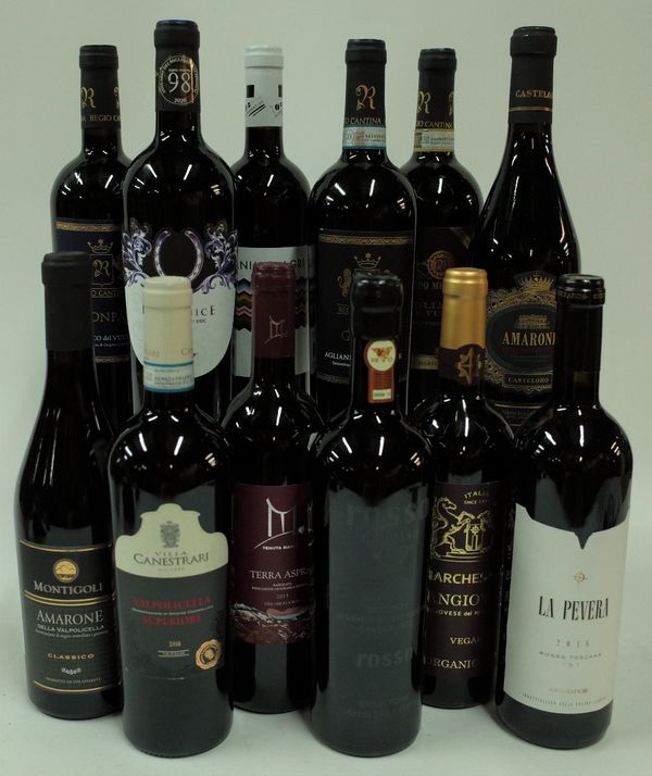 Italian Red Wine: Montigoli Amarone Classico 2017; Villa Canestrari Valpolicella Superiore 2016; Marino Terra Aspra Aglianico 2013; Diesel Farm Rosso...