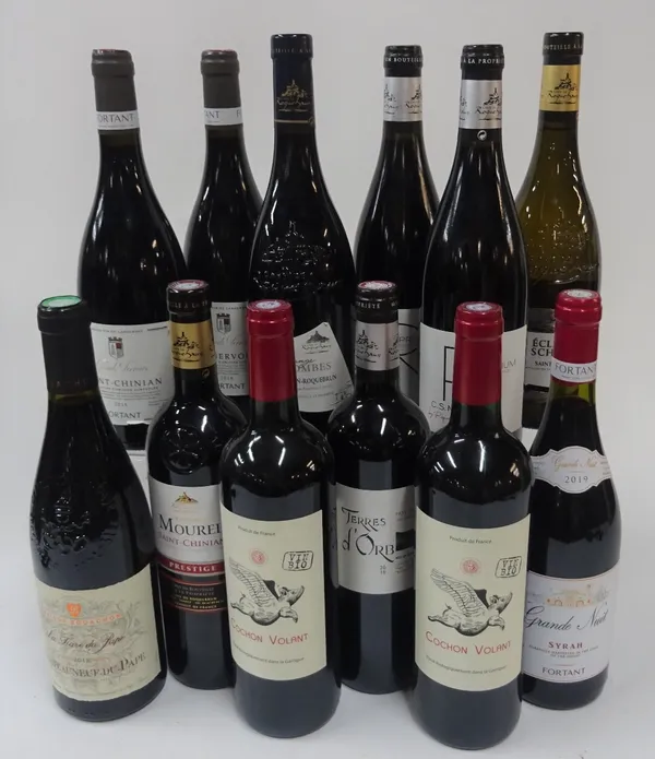 French Red Wine: Maison Bouachon Chateauneuf-du-Pape 2018; Fortant Saint-Chinian 2018; Fortant Minervois 2018; Mourel Saint-Chinian 2018; Cochon...