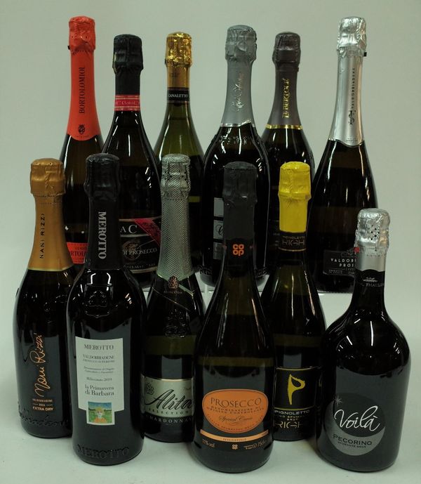 Prosecco: Nani Rizzi Extra Dry; Merotto La Primavera di Barbara Dry 2019; Co-Op Special Cuvée Brut; Bortolomiol Extra Dry 2019; Cantinae Clara C...