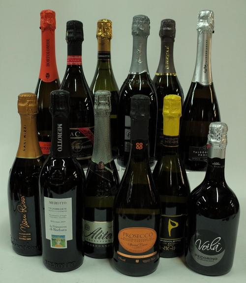Prosecco: Nani Rizzi Extra Dry; Merotto La Primavera di Barbara Dry 2019; Co-Op Special Cuvée Brut; Bortolomiol Extra Dry 2019; Cantinae Clara C...