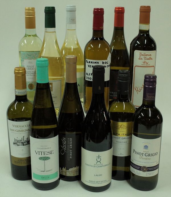 Italian White Wine: Abbazla Monte Oliveto Vernaccia di San Gimignano 2019; Colomba Bianca Vitese Grillo 2019; Valle Isarco Aristos Pinot Grigio 2018;...