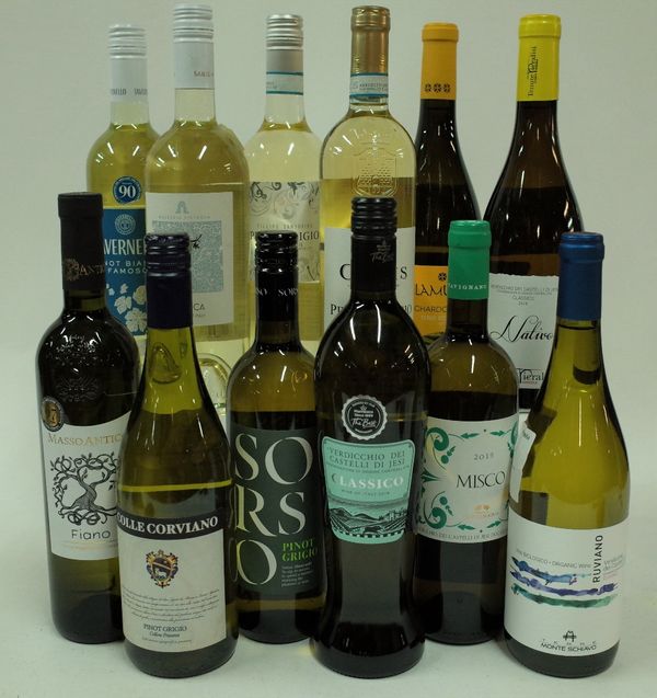 Italian White Wine: Masso Antico Fiano 2019; Colle Corviano Pinot Grigio 2019; Sorso Pinot Grigio 2019; Morrisons The Best Verdicchio Classico 2019;...