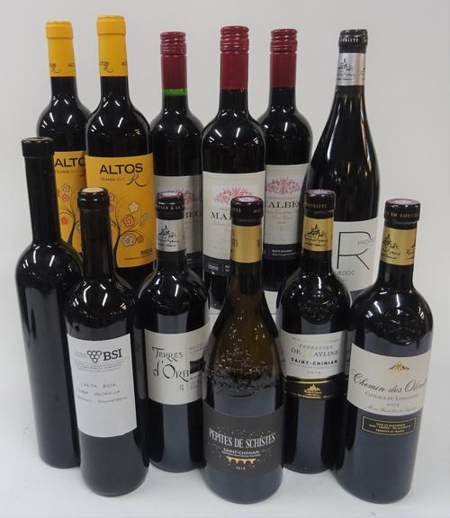 French and Spanish Red: Terrassses de Mayline Saint-Chinian 2019; Chemin des Olivettes Coteaux du Languedoc 2019; Terres d'Orb Pays D'Oc 2018;...