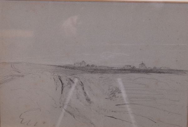 Attributed to George Richmond (British, 1809-1896), Near Southwold, pencil on paper, 17 x 25cm