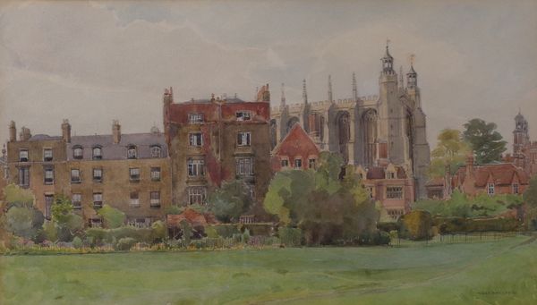 Nora Davison (British, fl. 1881-1905), Baldwin's Bec, signed 'Nora Davison' (lower right), watercolour, 26 x 46cm