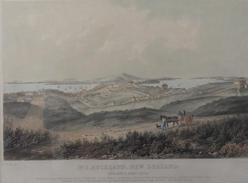 After Patrick Joseph Hogan, A set of four views of Auckland, No 1, From Hobson Street South; No 2, From Smake's Point; No 3, From Britomart Barrack;...
