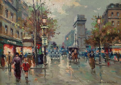 Follower of Antoine Blanchard, Paris, bears signature, (lower right), oil on canvas-board, 32 x 44.5cm