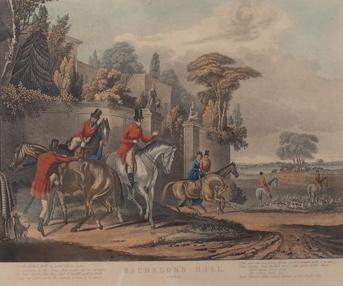 Bachelor's Hall; a set of six hand coloured engravings, plates 1-6, 36 x 44cm (6)
