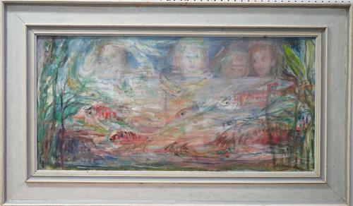 Kathleen Browne (New Zealand, 1906-2007), The Fish Tank, signed 'Kathleen Browne' (lower right) and inscribed with title and artist's name (verso),...