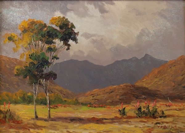 T*** Stafford-Smith (South African, 20th Century), Storm over a mountainous landscape, signed and dated 'T Stafford Smith 1944' (lower right), oil on...