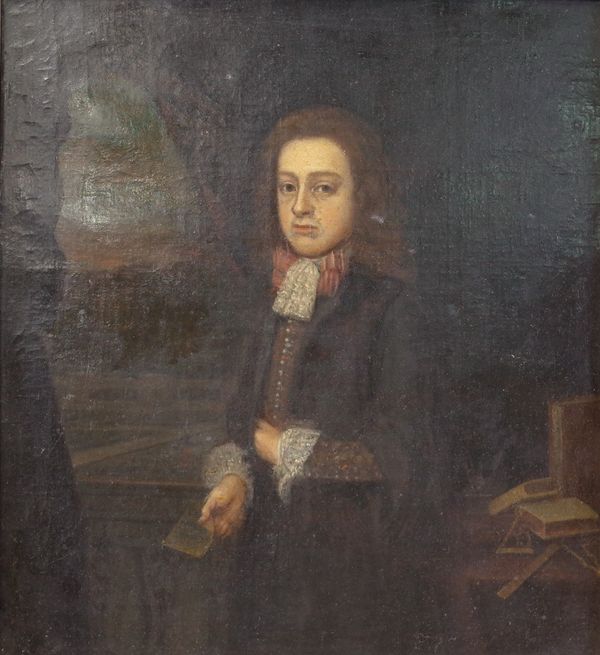 English School, late 17th Century, Portrait of a gentleman, oil on canvas, 43 x 39.5cm