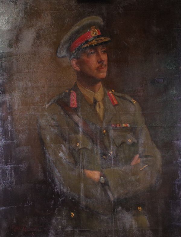 Ruth Garnett (British, 20th Century), Portrait of an army officer, signed and dated 'Ruth Garnett 1919' (lower left), oil on canvas, 111 x 87cm...