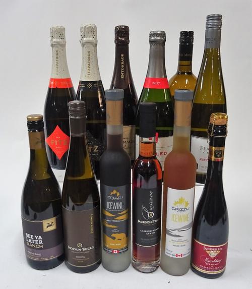 Canadian White, Dessert and Sparkling Wine: FitzPatrick Brut 2016; FitzPatrick Blanc de Noir 2015; Jackson-Triggs Entourage Grand Reserve Sparkling...