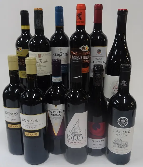 Red Wines of Rioja et al: Lozano Gran Oristan Gran Reserva 2014; Don Jacobo Reserva 2015; Vina Herminia Reserva 2014; Marques de Toledo La Mancha...