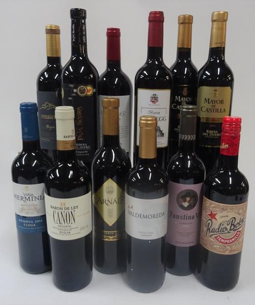 Spanish Red Wine: Vina Herminia Rioja Reserva 2014; Baron de Ley Canon Rioja Reserva 2014; Sonsierra Rioja Reserva 2014; Club Lealtanza Rioja Reserva...