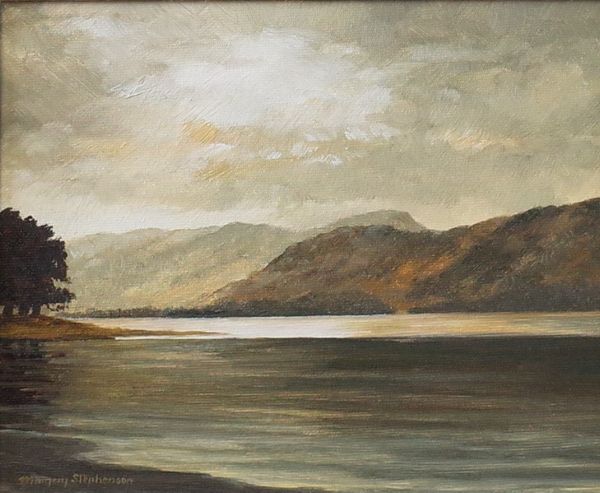 Margery Stephenson (British, 1929-2018), Golden Light, Derwentwater; Morning, Bassenthwaite Lake, a pair, each signed 'Margery Stephenson' (one,...