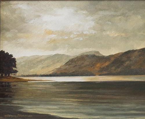 Margery Stephenson (British, 1929-2018), Golden Light, Derwentwater; Morning, Bassenthwaite Lake, a pair, each signed 'Margery Stephenson' (one,...