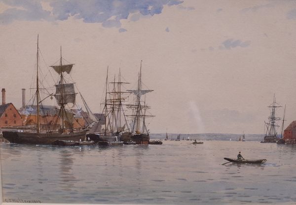 George Stanfield Walters (British, 1838-1924), Poole Harbour, signed and dated 'G. S Walters. 1904' (lower left), titled on an old label attached to...