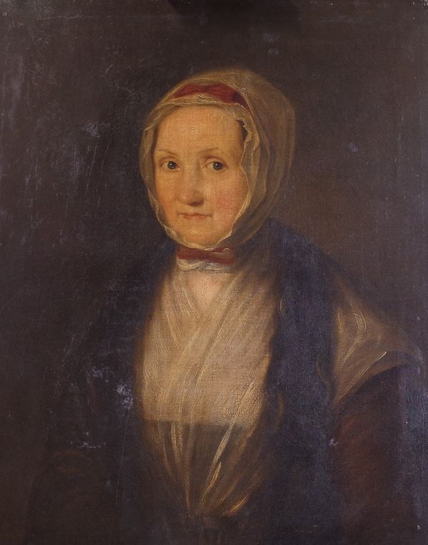 English School, 19th Century, Portrait of a lady, oil on canvas, 76 x 64cm (unframed)