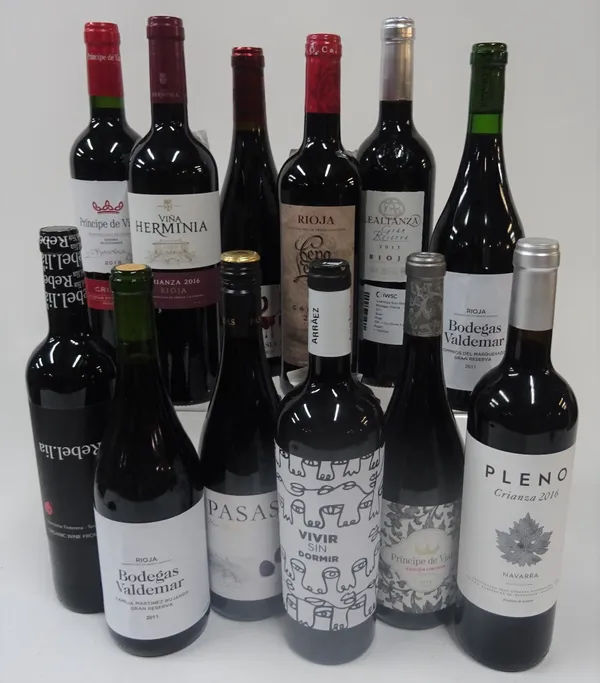 Red Wines of Spain: Bodegas Valdemar Rioja Gran Reserva 2011 (2 bottles); Lealtanza Rioja Gran Reserva 2011; Cepa Lebrel Rioja 2015; Vegalfaro Rebel...